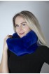 Blue rex fur neck warmer